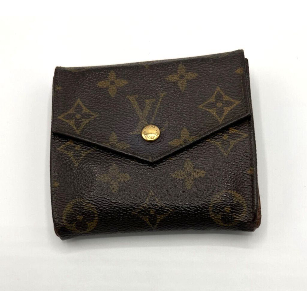 Authentic Louis Vuitton Monogram Brown Double-Sided Wallet